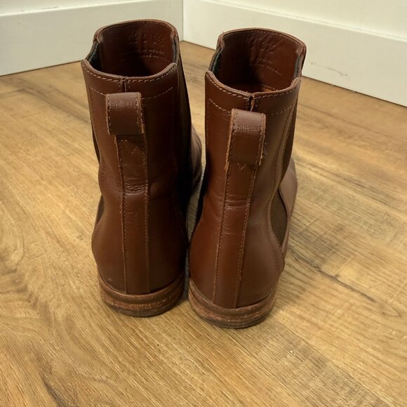 Poppy Barley Leather Chelsea Boot Chocolate Brown Minimalist Classic 6.5 - Picture 9 of 11